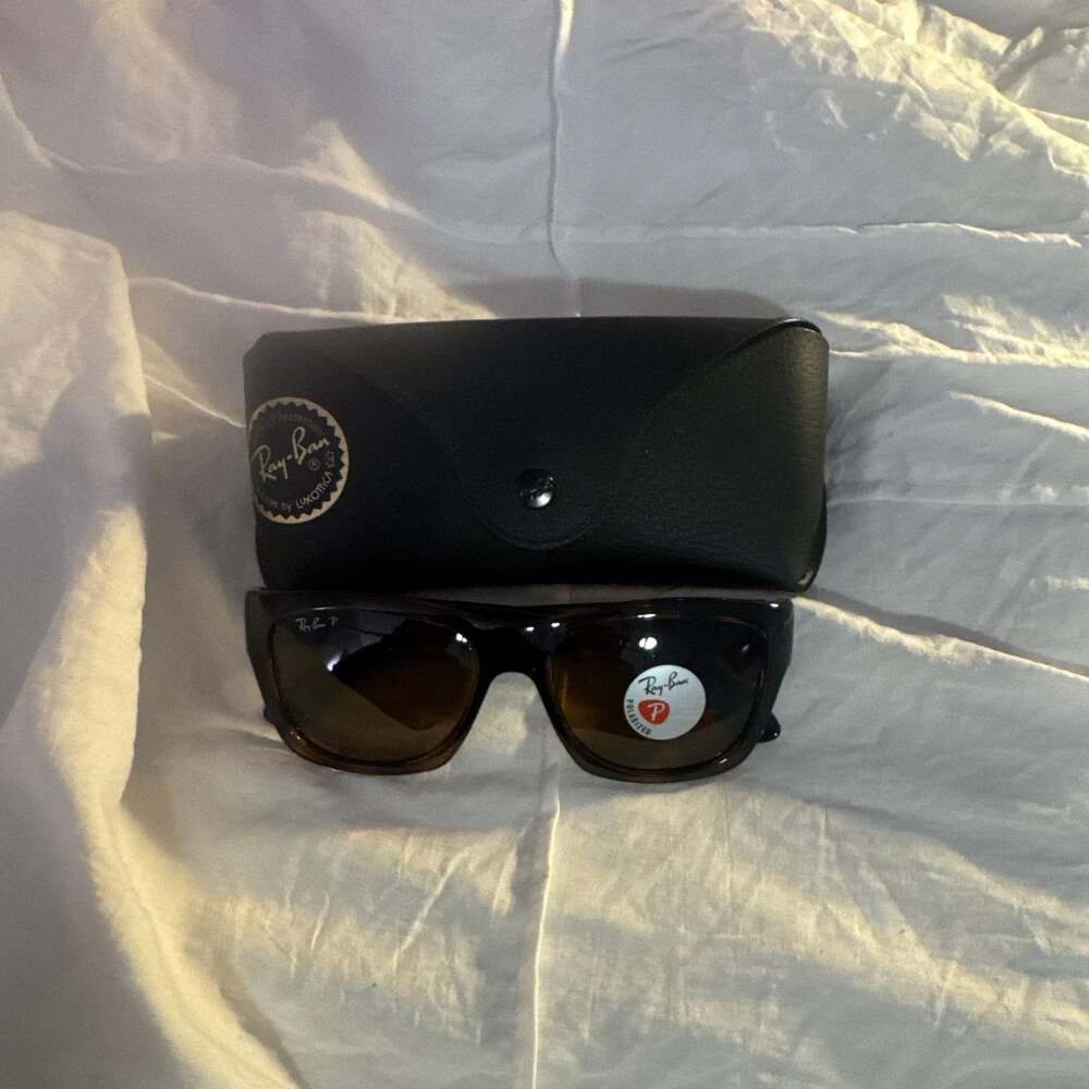 Ray Ban Square Sunglasses with Brown Gradient Lenses